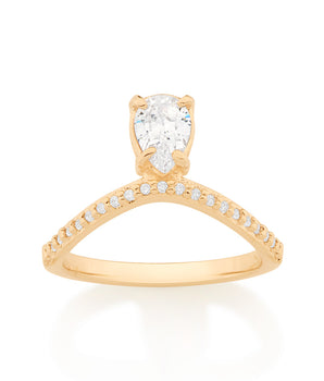 GOLD CURVED RING