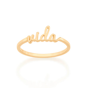 GOLD VIDA (LIFE) SKINNY RING