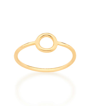 GOLD CIRCLE SKINNY RING