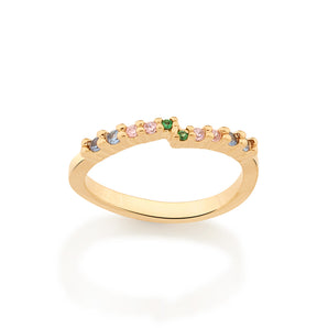 GOLD RING WITH ZIRCONIA