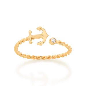 GOLD RING WITH ZIRCONIA