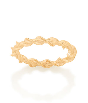 GOLD TWISTED SKINNY RING