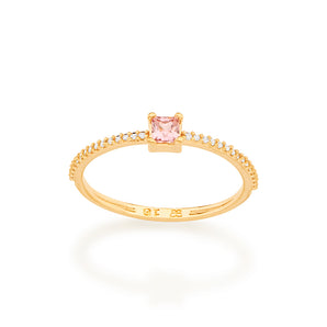 GOLD FOR HER SKINNY ENGAGEMENT RING IN LIGHT PINK