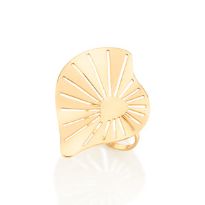 GOLD LEAF MAXI RING