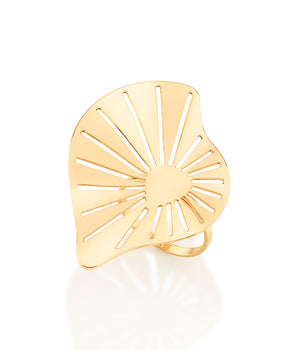 GOLD LEAF MAXI RING