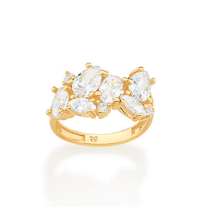 GOLD MINI FLOWERS RING