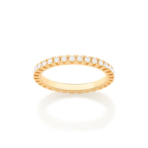 GOLD PLATED WEDDING GUARD RING WITH ZIRCONIA