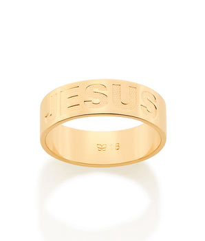 GOLD JESUS RING