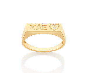 GOLD “MÃE” (MOM) RING