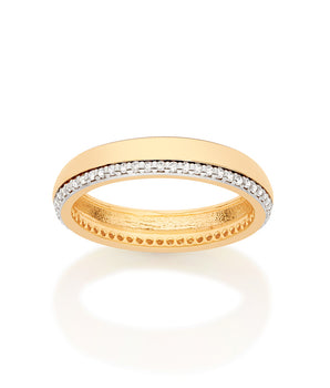 GOLD TIMELESS TWO TONE WEDDING BAND RING