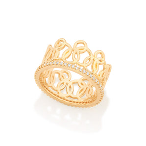 GOLD CROWN RING