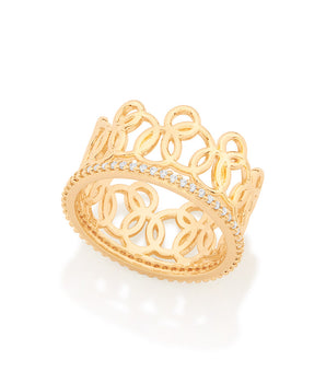 GOLD CROWN RING