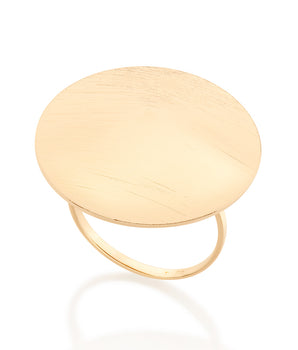 GOLD TEXTURED CIRCLE MAXI RING