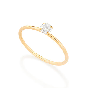 GOLD POINT OF LIGHT ENGAGEMENT RING