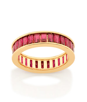 GOLD PLATED RING WITH ZIRCONIA