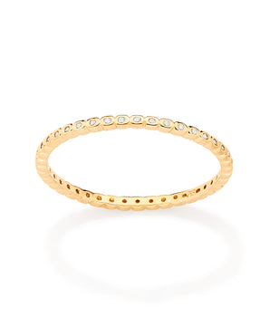 GOLD MINI STUDDED SKINNY RING