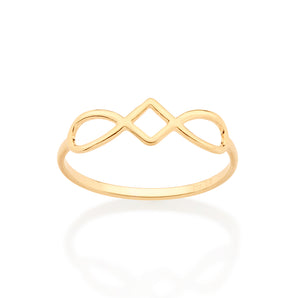 GOLD GEOMETRIC FOREVER SKINNY RING