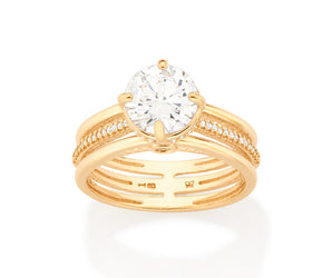 GOLD INFINITY BAND ENGAGEMENT RING