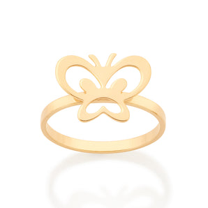 18K GOLD PLATED BUTTERFLY RING