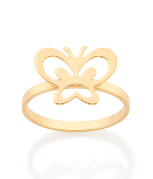 18K GOLD PLATED BUTTERFLY RING