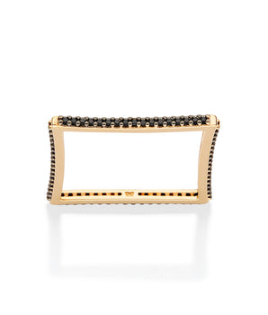 GOLD FUTURISTIC SQUARE SKINNY RING
