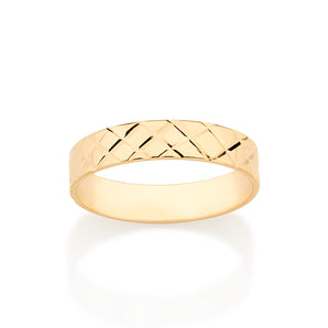 GOLD TEXTURED WEDDING BAND