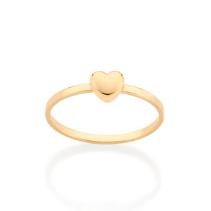 18K GOLD PLATED SKINNY HEART RING