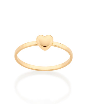 18K GOLD PLATED SKINNY HEART RING