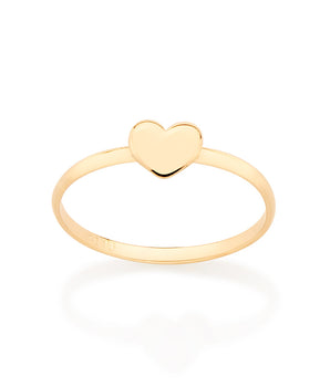 GOLD TINY HEART SKINNY RING