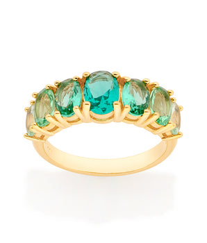 GOLD OMBRE RING IN GREEN