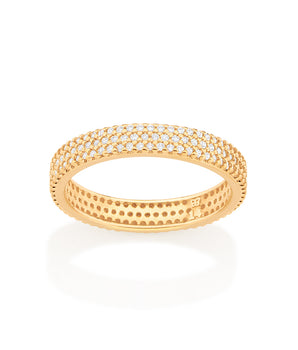 GOLD STUDDED WEDDING BAND