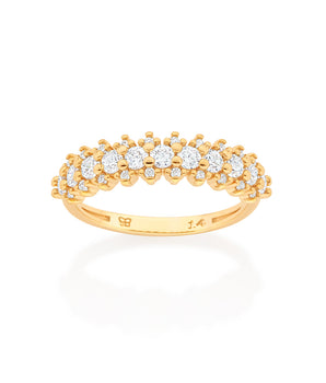 GOLD WHITE FIRE RING