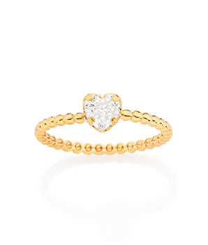 GOLD MOMMY RING IN WHITE