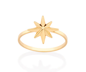 GOLD COMPASS SKINNY RING