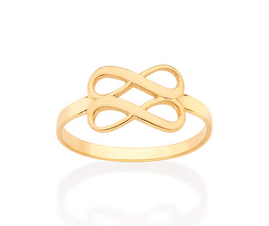 GOLD DOUBLE INFINITY SIGN RING