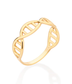 GOLD CHROMOSOME SKINNY RING
