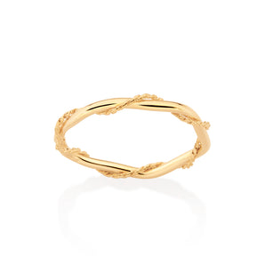 GOLD TWISTED SKINNY RING