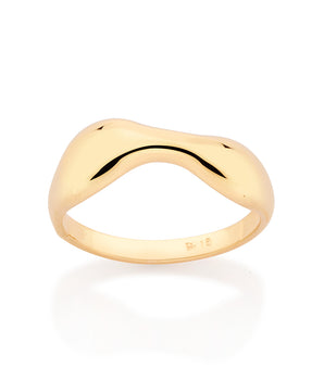 GOLD CONTOUR SKINNY RING