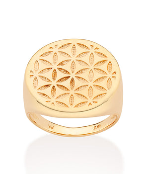 GOLD STARBURST MAXI RING