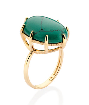 GOLD TURQUOISE MAXI RING