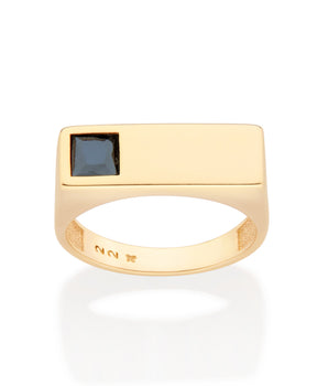 GOLD MEN'S SQUARE RING