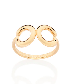 GOLD HORSE SHOE RING