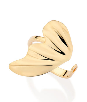 GOLD HALF BUTTERFLY WING RING