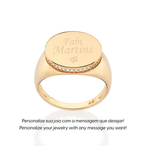 GOLD BUTTON RING