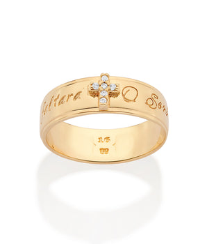 GOLD CROSS WEDDING BAND