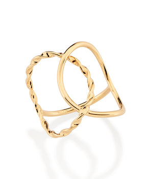 GOLD PAST AND FUTURE MAXI RING
