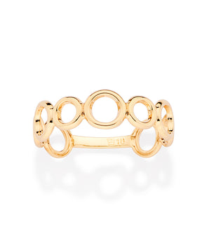 GOLD RIPPLE IN TIME RING