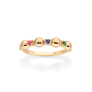 GOLD RAINBOW SKINNY RING