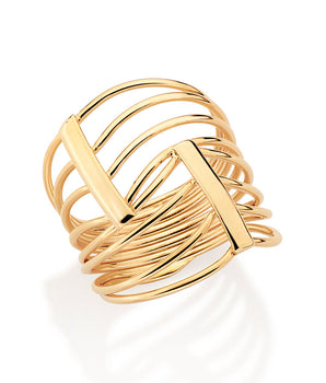 GOLD FULL FINGER BAND RING