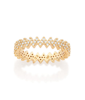 GOLD ZIG ZAG SKINNY RING